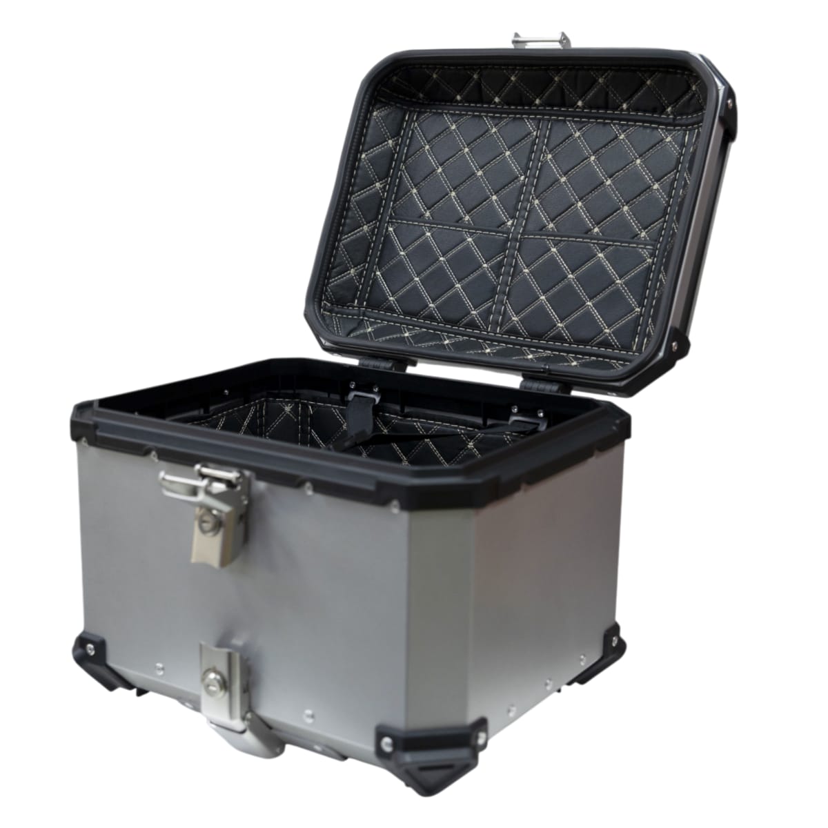 Maleta moto top case 4rs e702 45 litros aluminio silver desmontable2