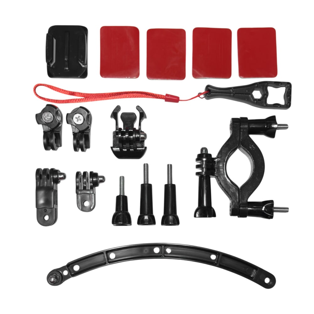 Set de accesorios para camaras de acción brazo curvo y tubos s52