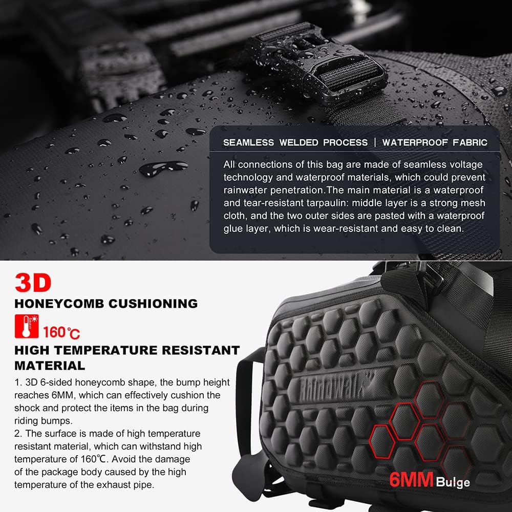 Bolsos laterales para moto Rhinowalk MT1428 28 litros impermeable10