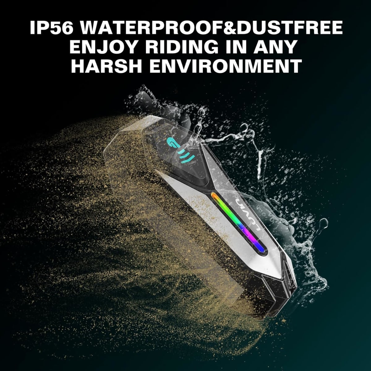 Manos libres para casco moto luvin galaxy8 intercomunicador4