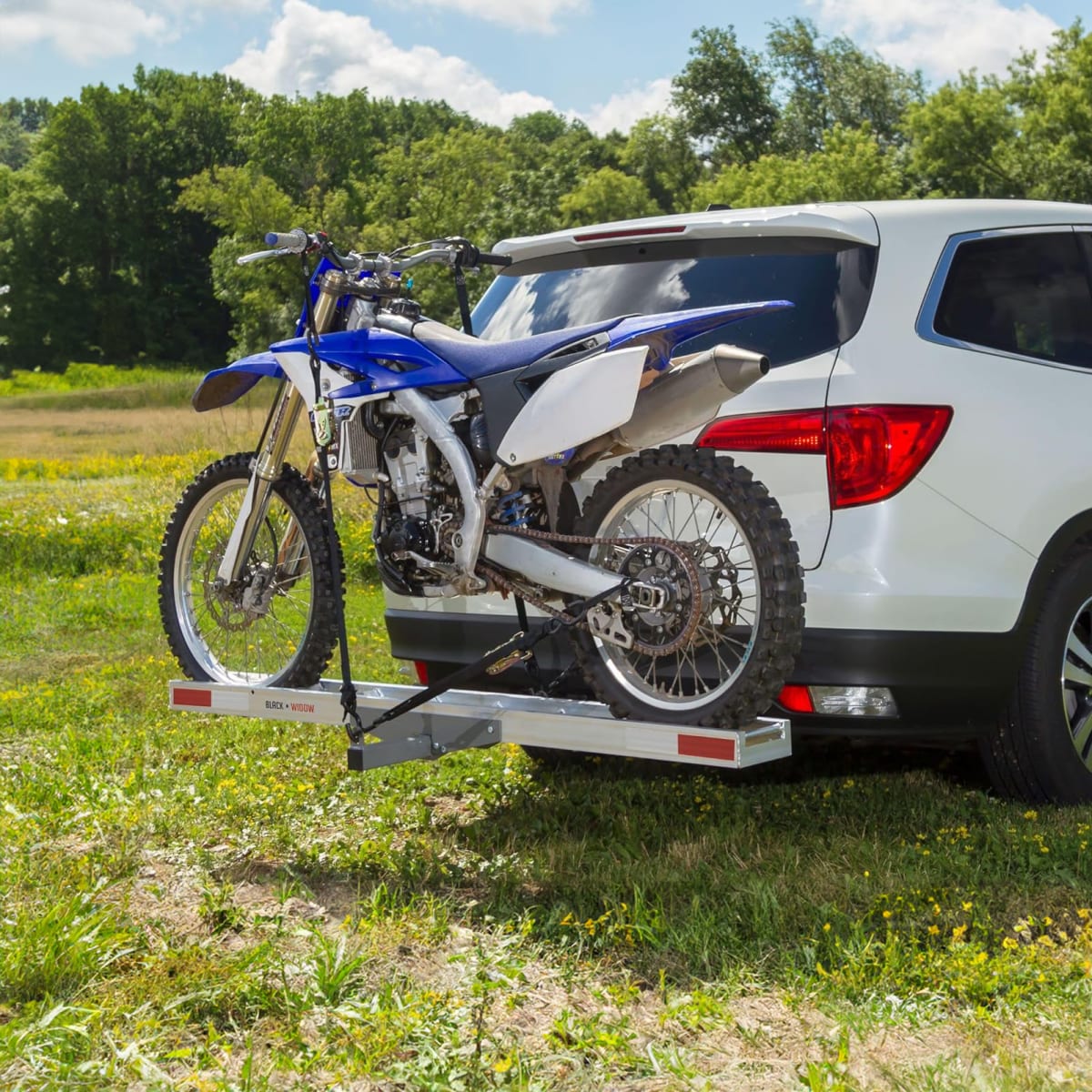 Porta moto para auto aluminio coco arrastre con rampa2