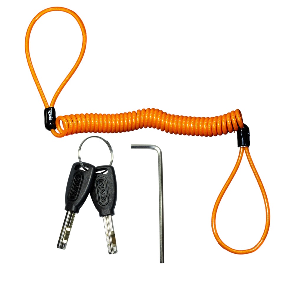 Candado disco moto kovix con alarma kt6-fo verde fluor6