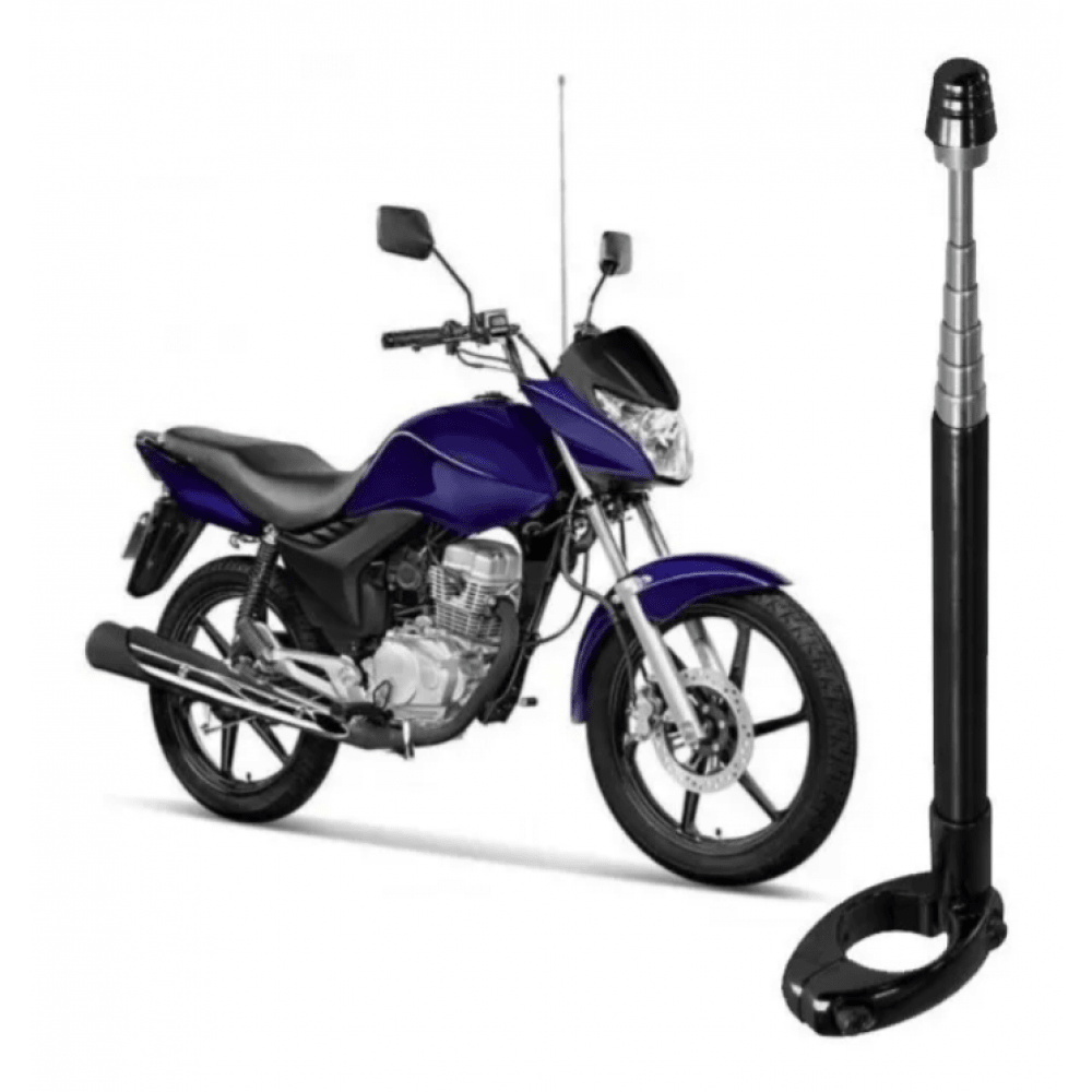 Antena para moto 4rs corta hilo curado retractil negra1