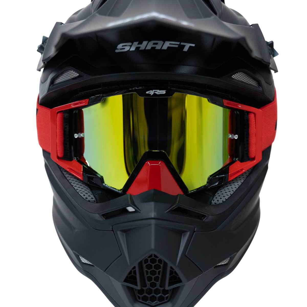 Antiparras para moto 4rs evo negro rojo motocross enduro mtb3