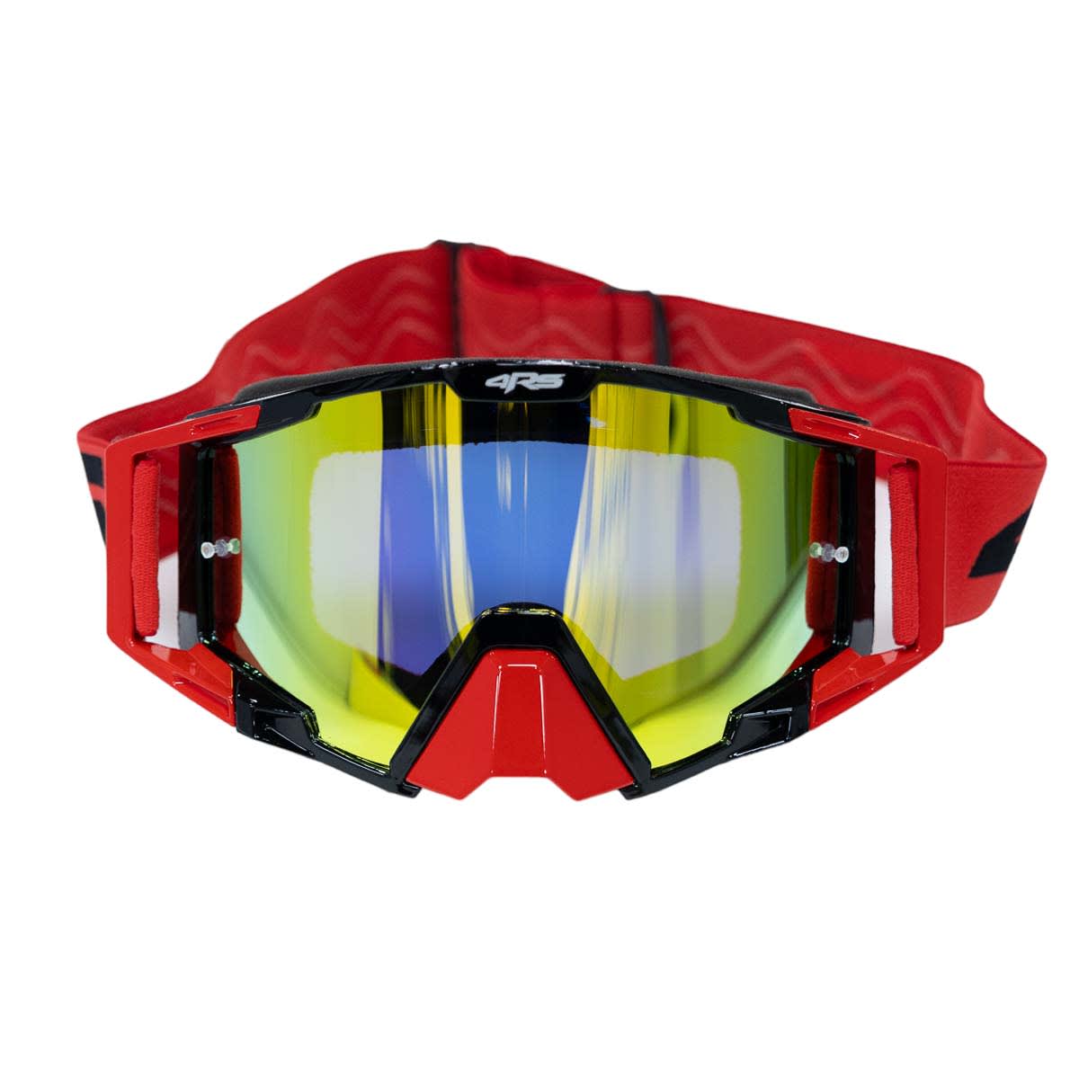 Antiparras para moto 4rs evo negro rojo motocross enduro mtb2