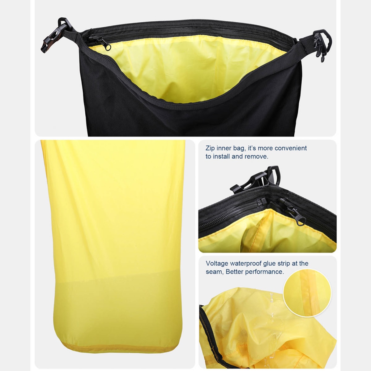 Bolso impermeable para moto rhinowalk mt21630 30 litros multi uso7