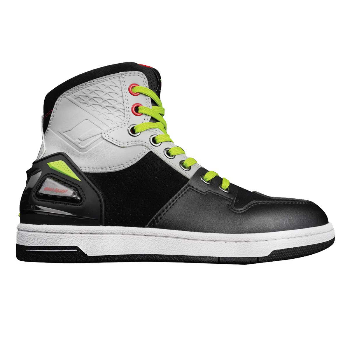 Botas para moto ones again ms07 urban reforzadas tipo zapatilla neg/amarillo3