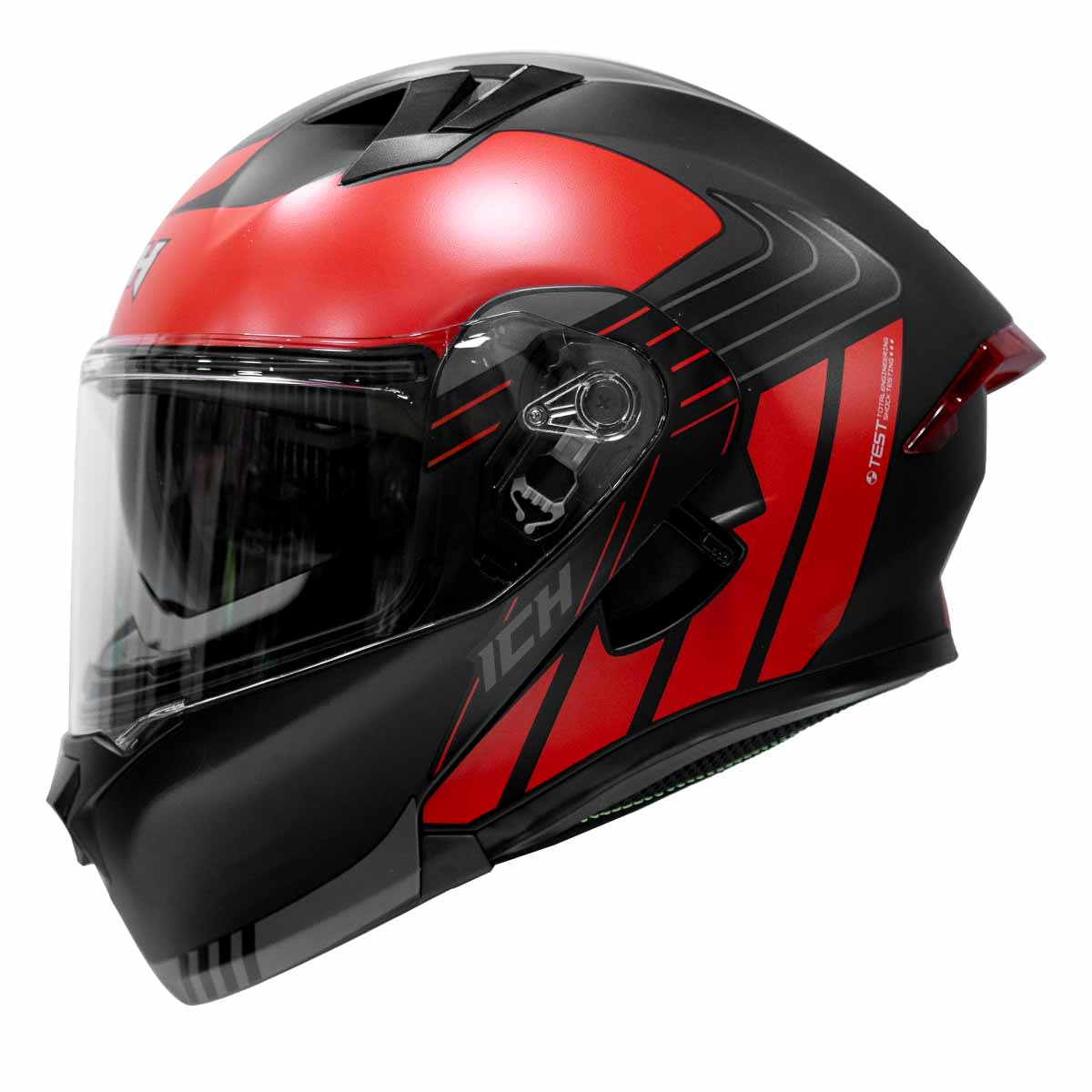 CASCO MOTO ICH 3120 ABATIBLE HOLGER RJ SUN VISOR CERTIFICACION DOT QR1