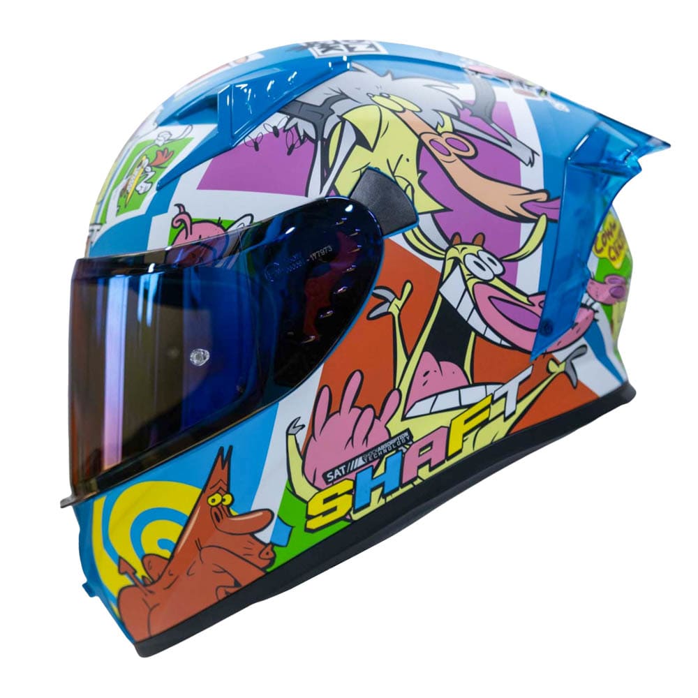 CASCO MOTO SHAFT 526SP EVO COW AND CHICKEN INTEGRAL CARTOON NETWORK1