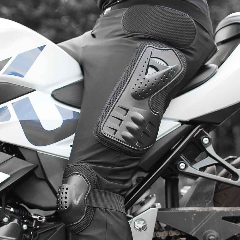 Calza elasticada con protecciones jiaspeed para moto enduro mx mtb3