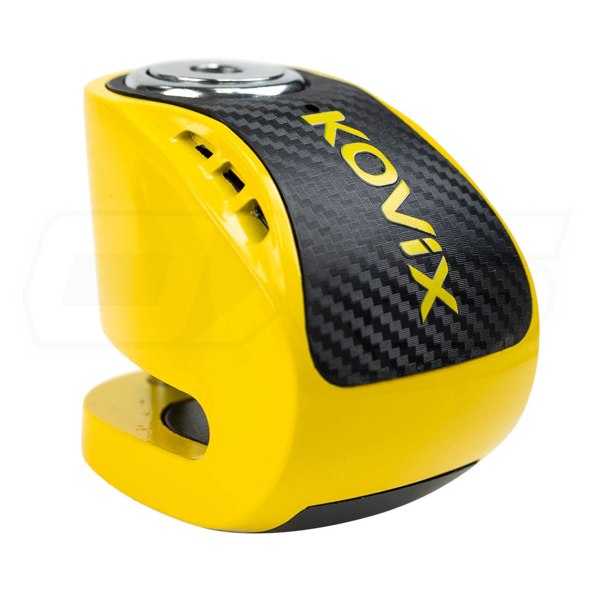 Candado Disco Moto Kovix Kns6 amarillo Pin 6mm Con Alarma 120db2