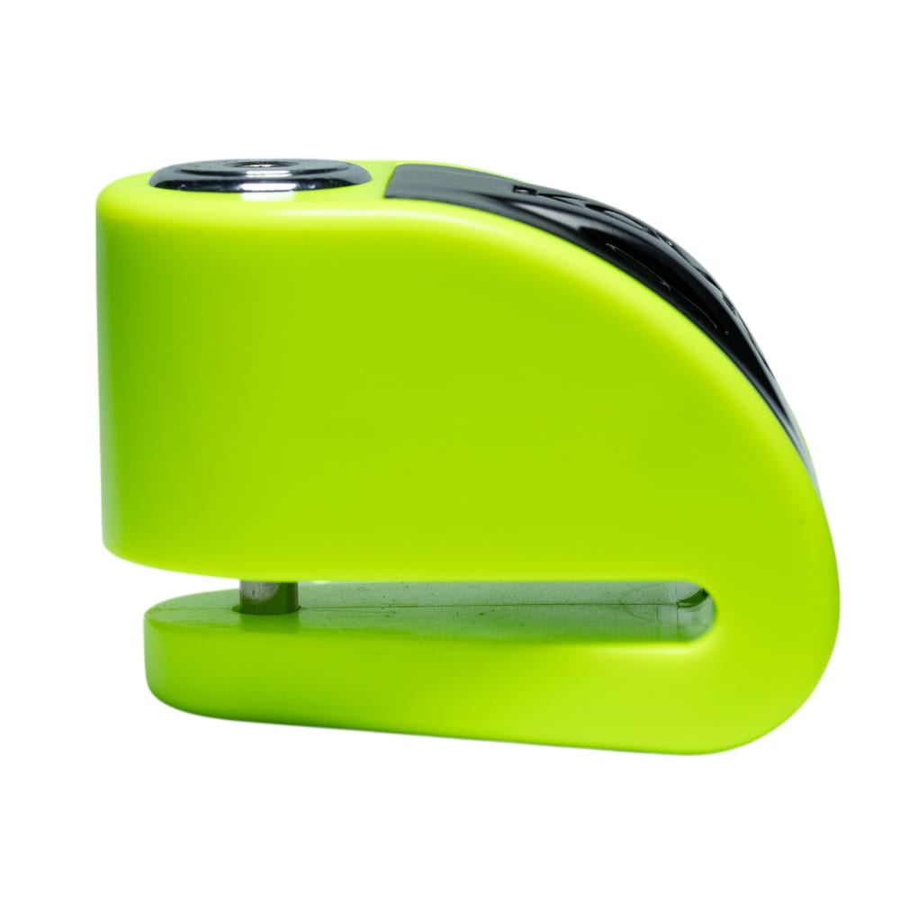 Candado disco moto kovix con alarma kt6-fo verde fluor3