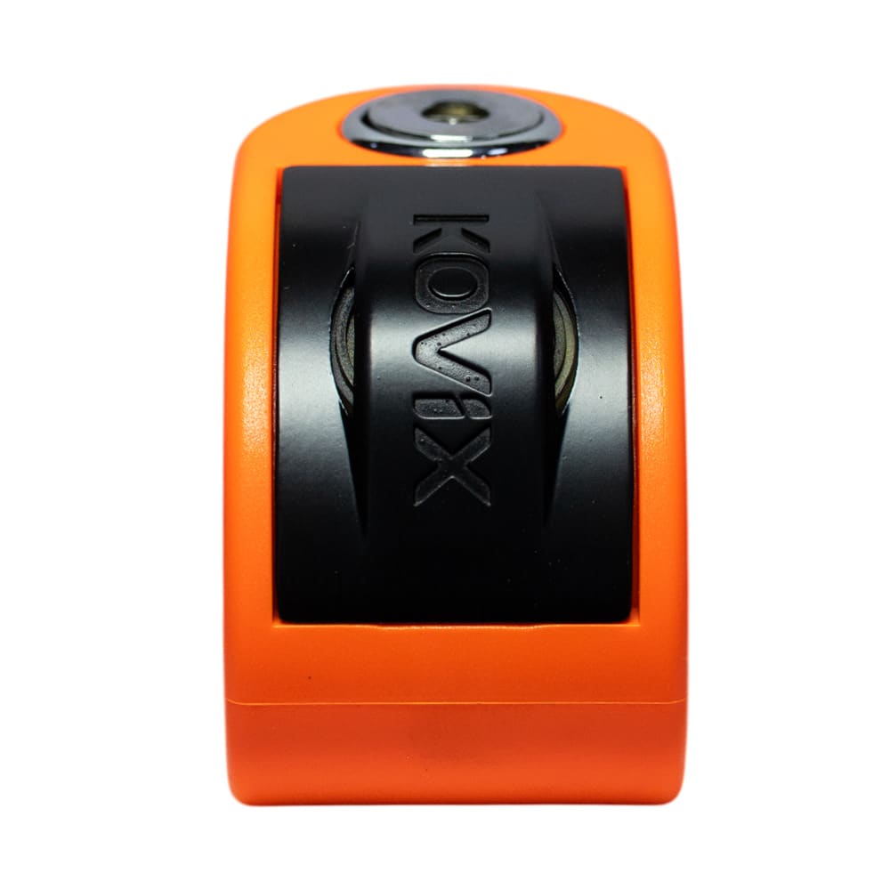 Candado disco moto kovix con alarma kt6-fo naranjo4