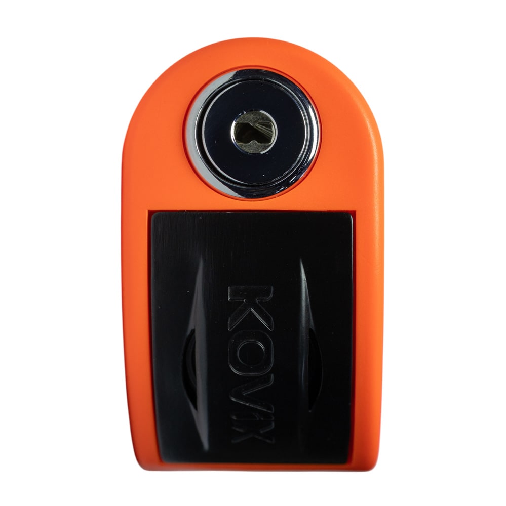 Candado disco moto kovix con alarma kt6-fo naranjo2