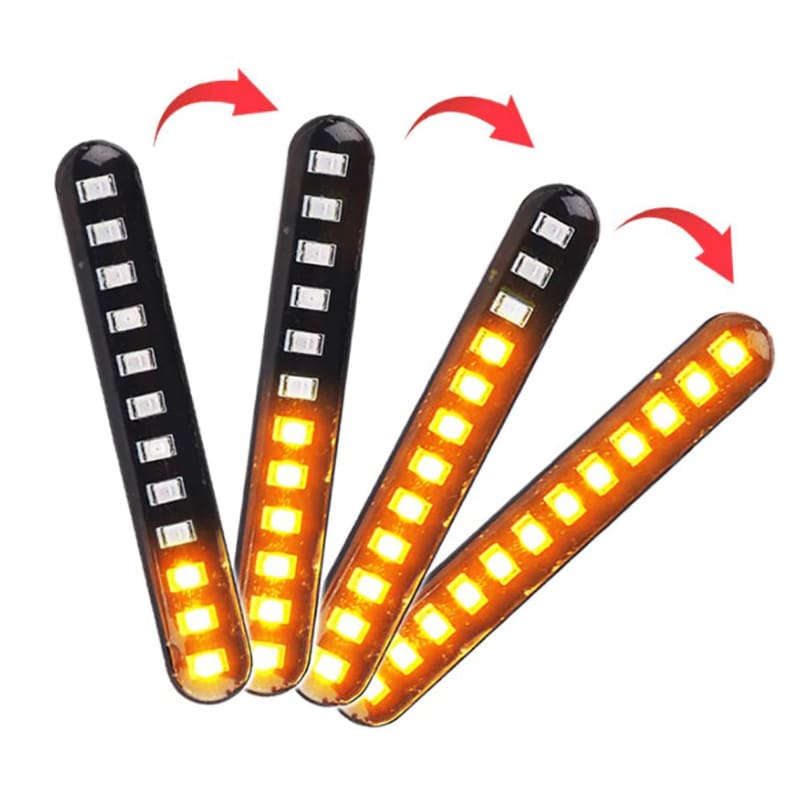 Set de intermitentes tira 12 led secuenciales para moto3