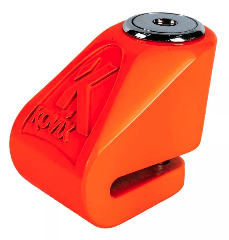 CANDADO DISCO MOTO KOVIX KN1 NARANJO PASADOR 6MM2
