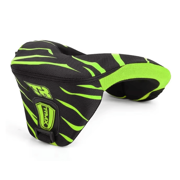 Protector cervical cuello tiger racing tr-h3 verde motocross enduro3