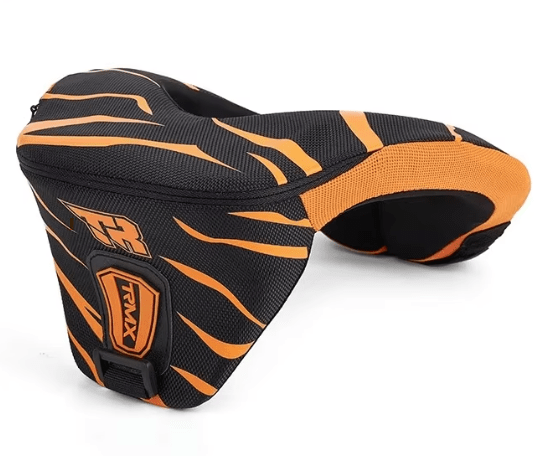 Protector cervical cuello tiger racing tr-h3 naranjo motocross enduro2