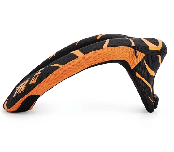 Protector cervical cuello tiger racing tr-h3 naranjo motocross enduro3