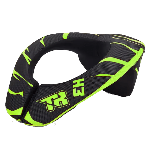 Protector cervical cuello tiger racing tr-h3 verde motocross enduro2