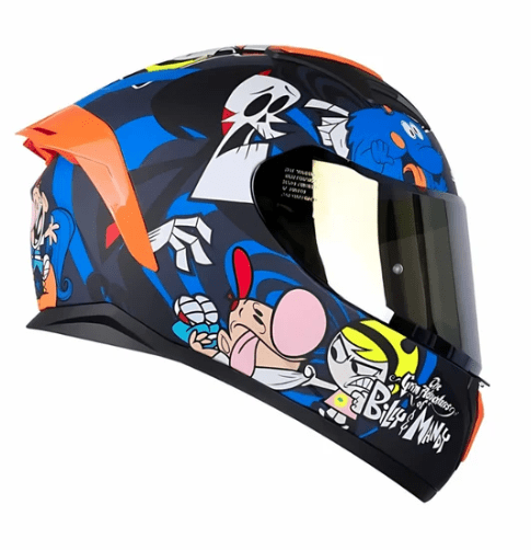 Casco moto shaft 582sp evo billy y mandy az integral edicion limitada cartoon network3