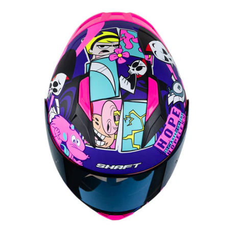 Casco moto shaft 582sp evo billy y mandy mr integral edicion limitada cartoon network3