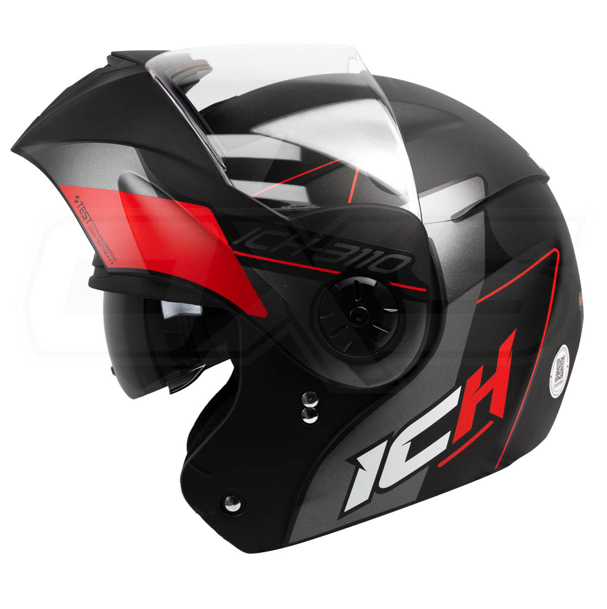 Casco moto ich 3110 abatible maced rj con sun visor certificación dot2
