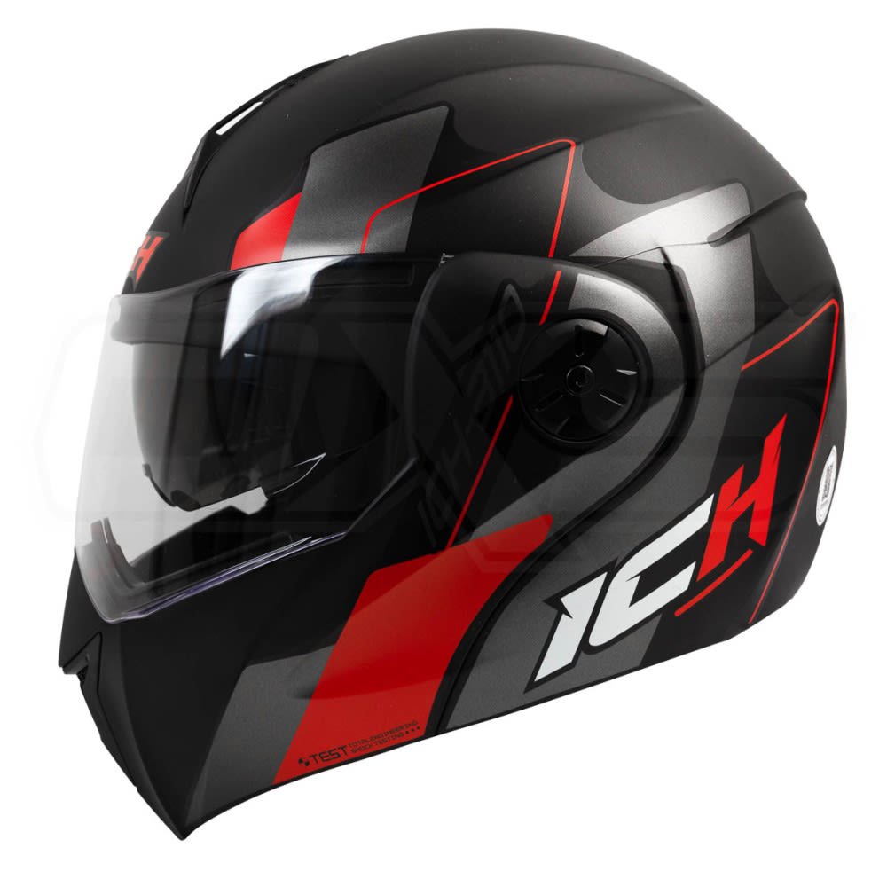 Casco moto ich 3110 abatible maced rj con sun visor certificación dot1