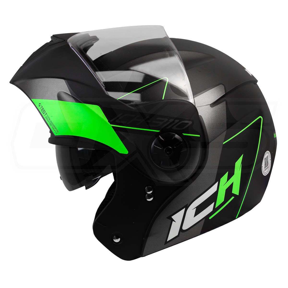 Casco moto ich 3110 abatible maced vd.n con sun visor certificación dot1