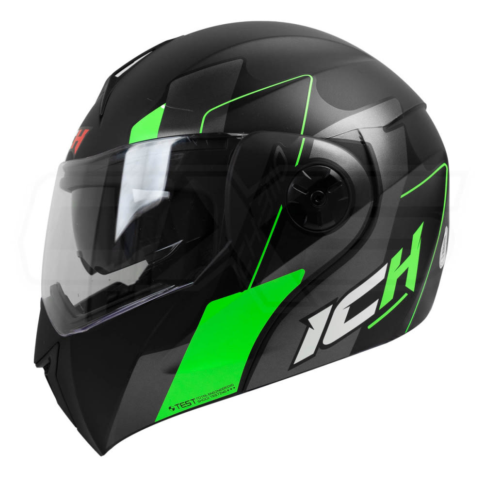 Casco moto ich 3110 abatible maced vd.n con sun visor certificación dot2