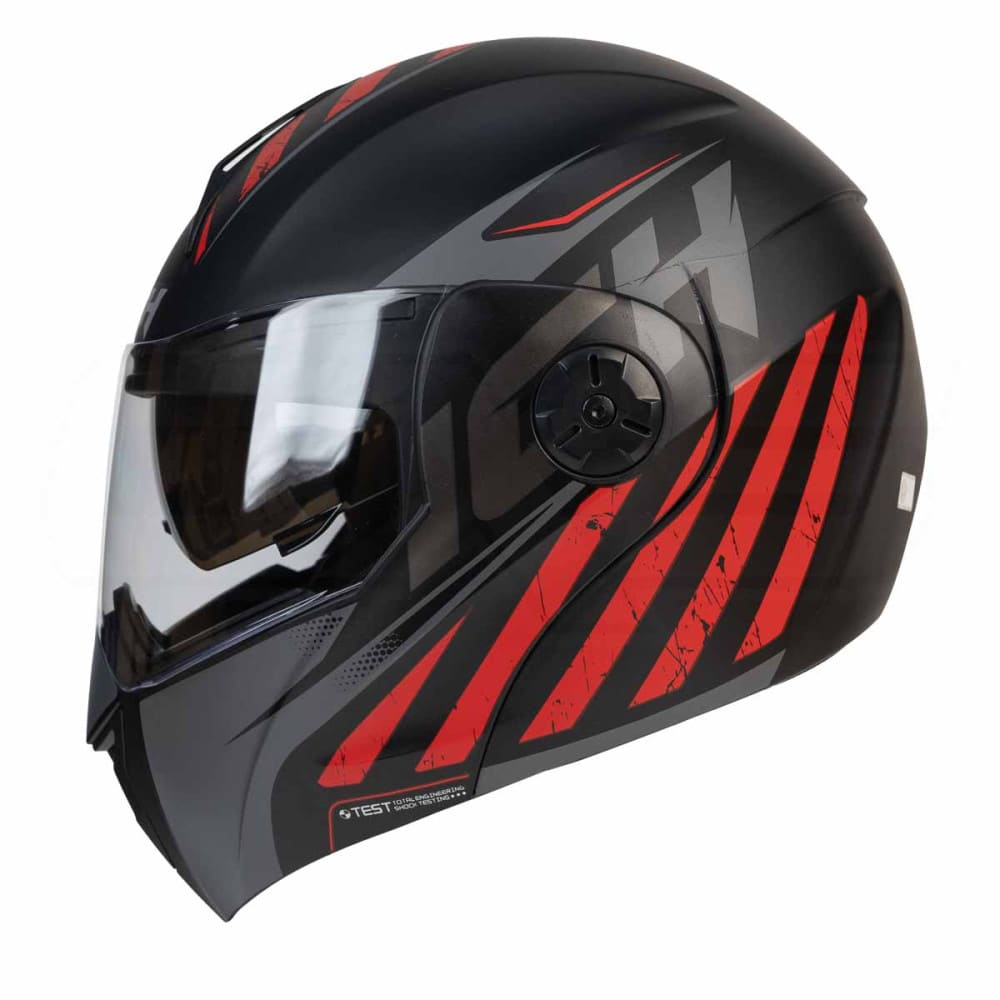 Casco moto ich 3110 abatible tapered gr con sun visor certificación dot1