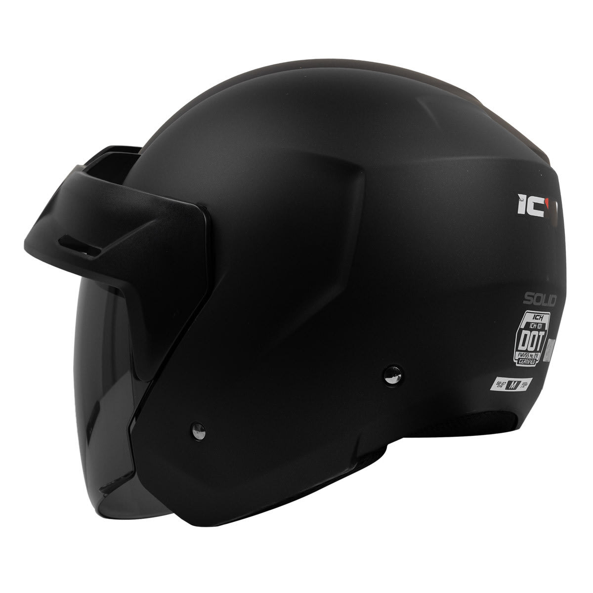 Casco moto ich 101 solid n.m sm abierto con viscera urbano1