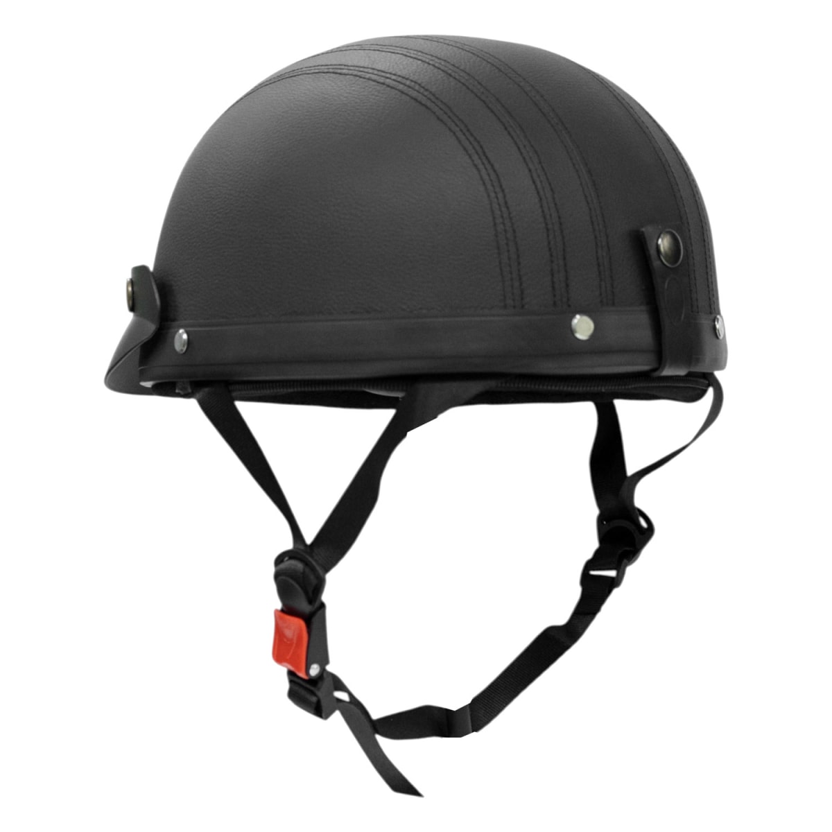 Casco bicicleta tipo cuero con visera chopper bobber2