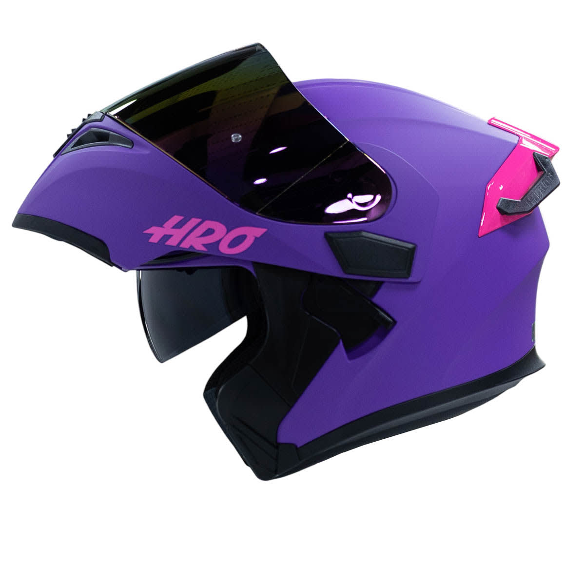 Casco Moto Hro 3400dv solid mr fc Abatible Sun Visor Certificación Dot2