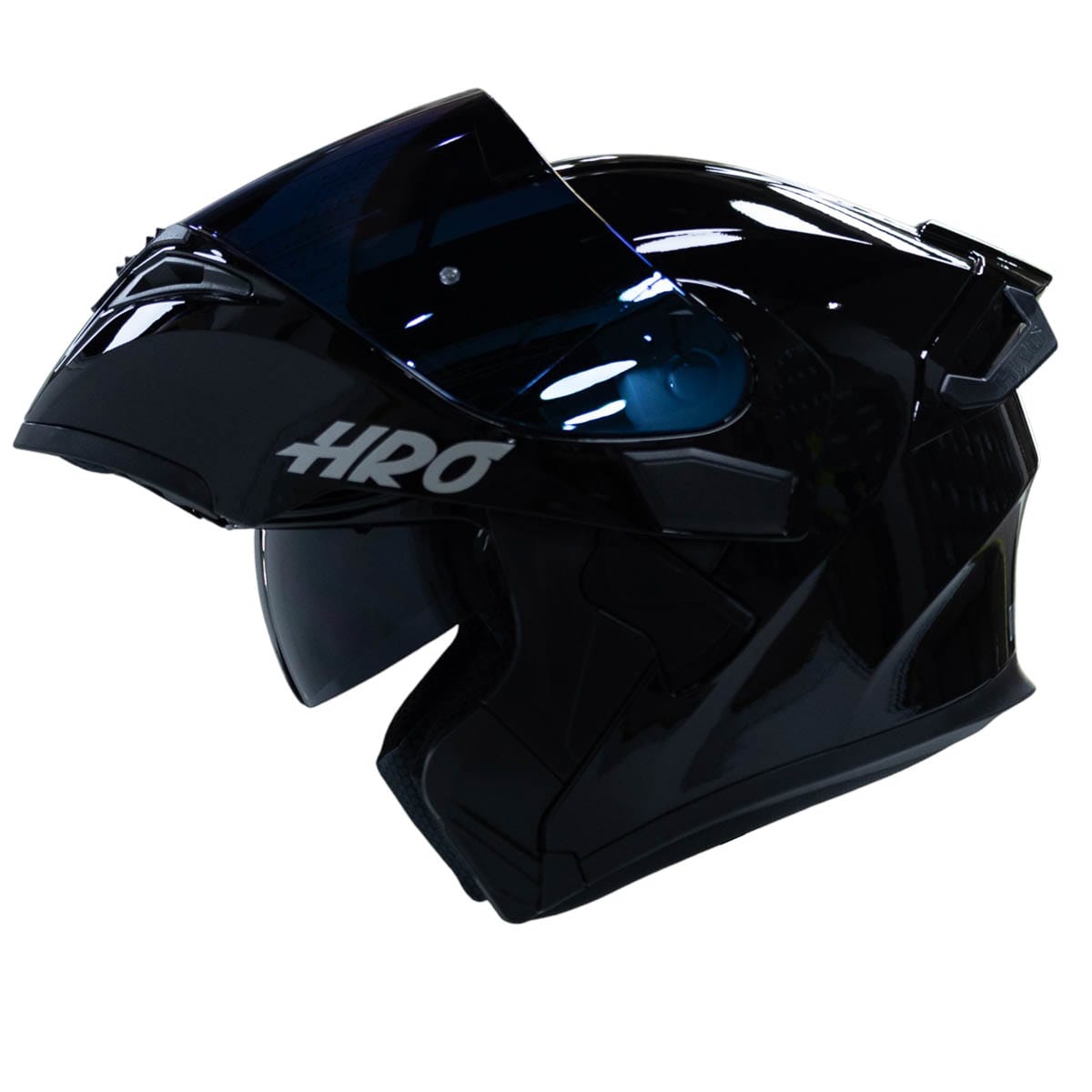 Casco Moto Hro 3400dv solid ng brillo az Abatible Sun Visor Certificación Dot2