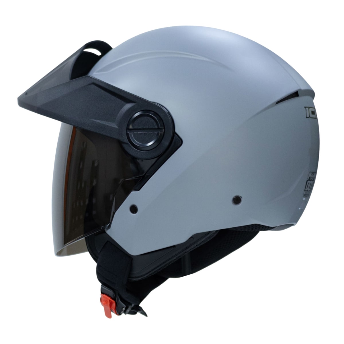 Casco moto ich 102 solid gris sm abierto con viscera urbano3
