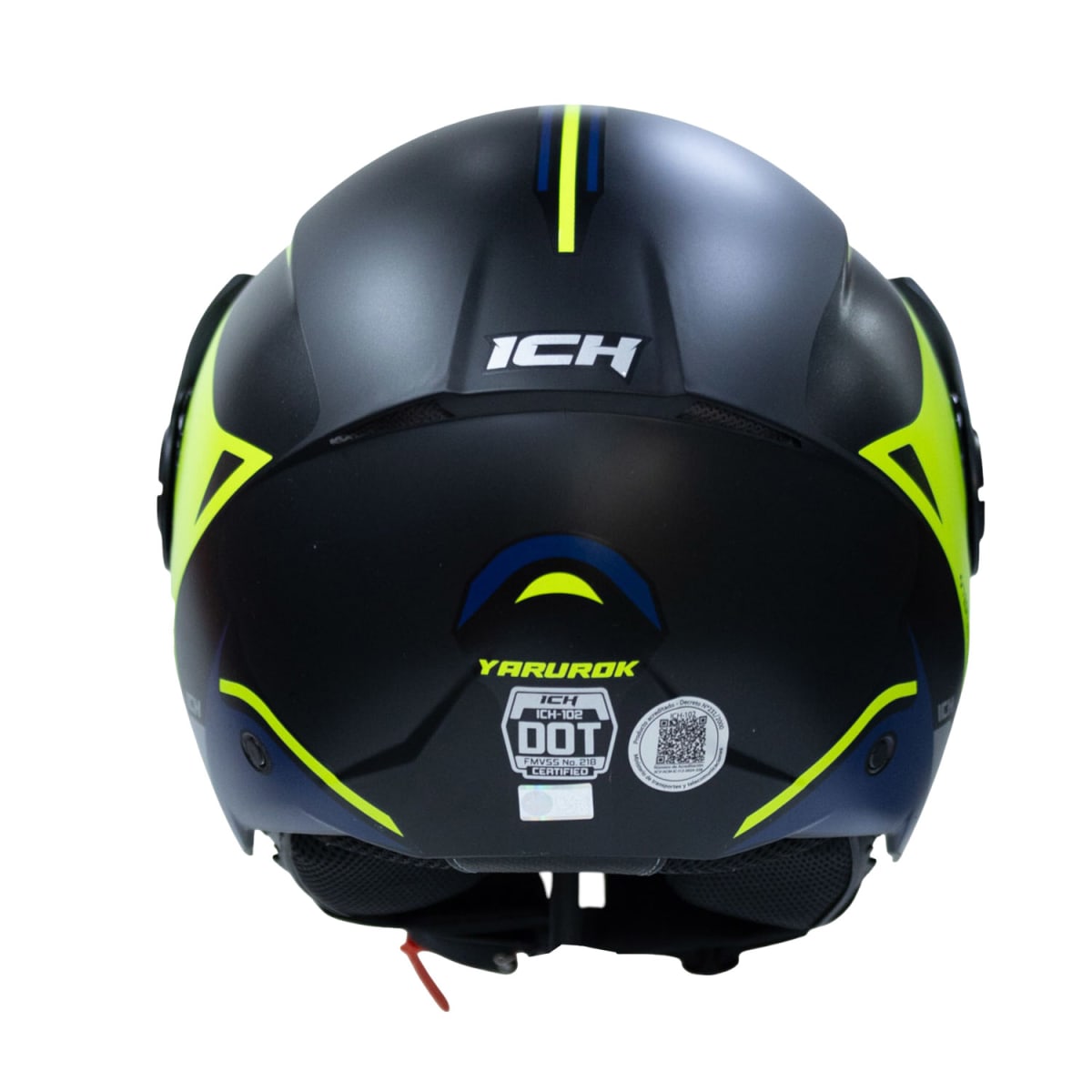 Casco moto ich 102 yarurok am.n sm abierto con viscera urbano3