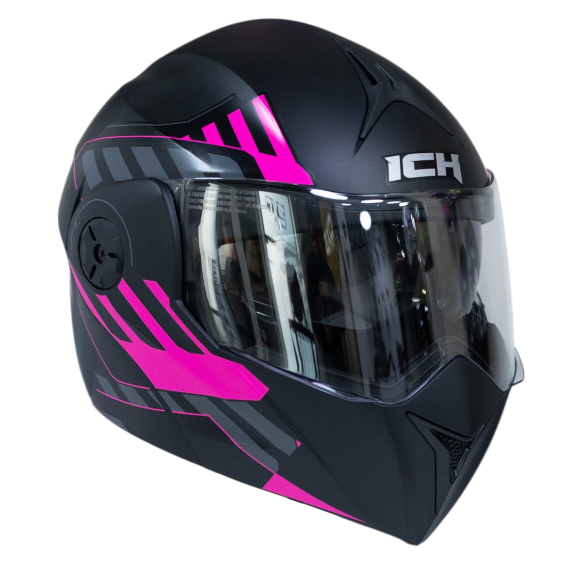 Casco moto ich 3110 cicu fc abatible con sun visor certificación dot 3cv7