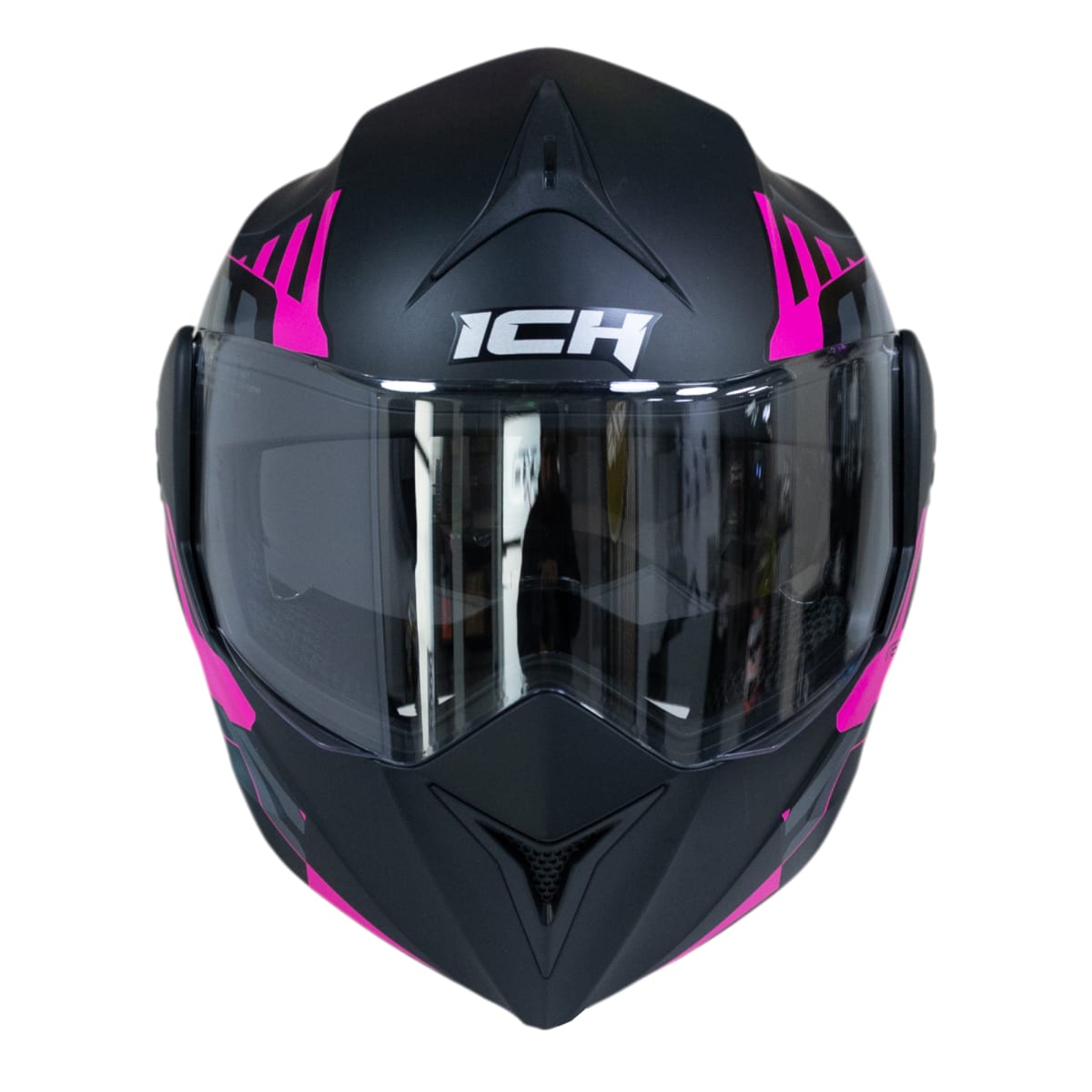 Casco moto ich 3110 cicu fc abatible con sun visor certificación dot 3cv6
