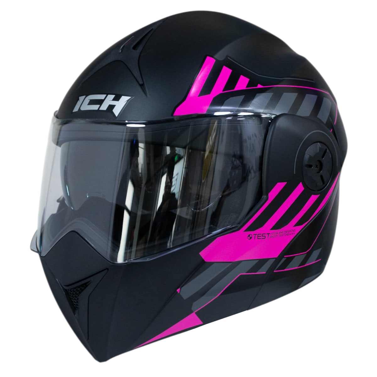 Casco moto ich 3110 cicu fc abatible con sun visor certificación dot 3cv5