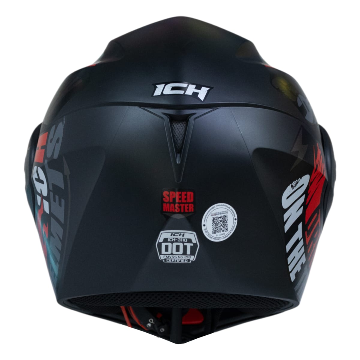 Casco moto ich 3110 speed master rj abatible con sun visor certificación dot 3cv10