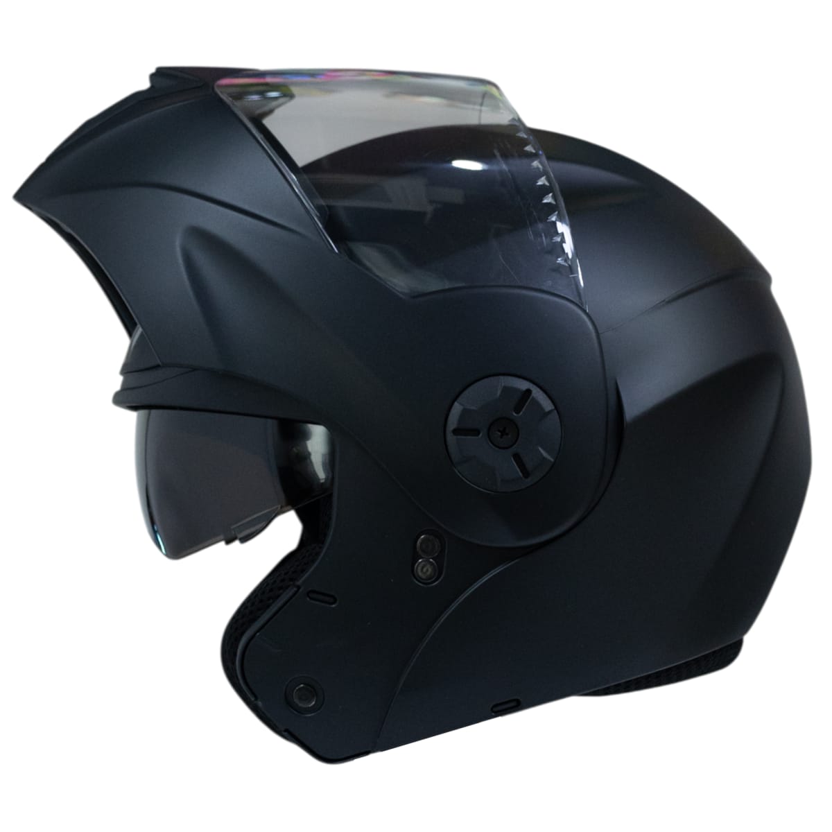 Casco moto ich 3110 junior solid ng mate abatible con sun visor certificación dot3