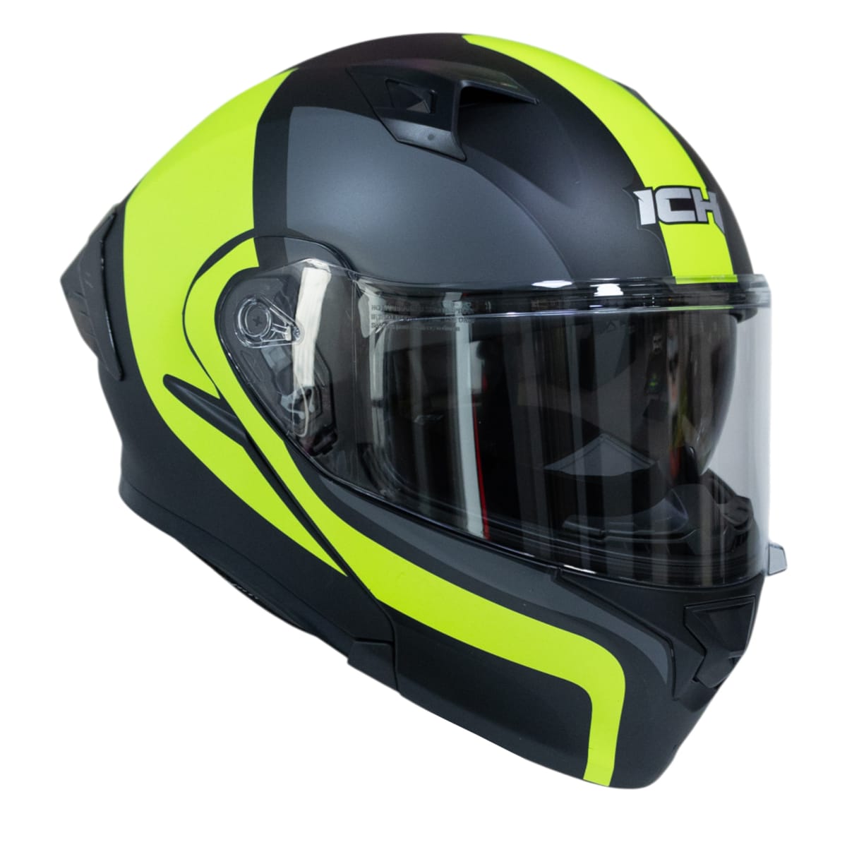 Casco moto ich 3120 further mate am.n abatible con sun visor certificación dot 3cv7