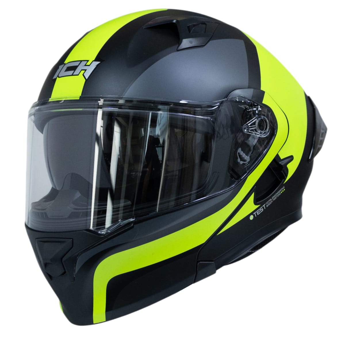 Casco moto ich 3120 further mate am.n abatible con sun visor certificación dot 3cv5