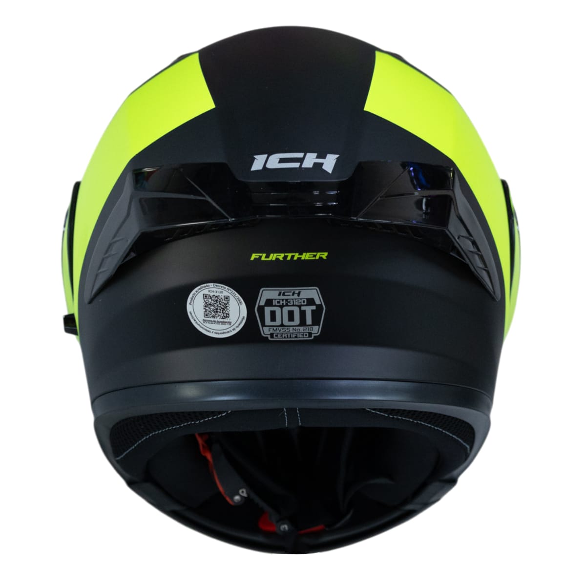 Casco moto ich 3120 further mate am.n abatible con sun visor certificación dot 3cv9