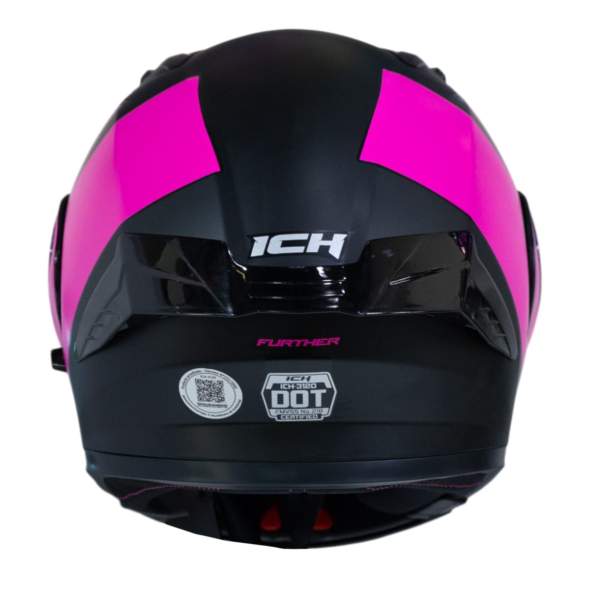 Casco moto ich 3120 further mate fc abatible con sun visor certificación dot 3cv9