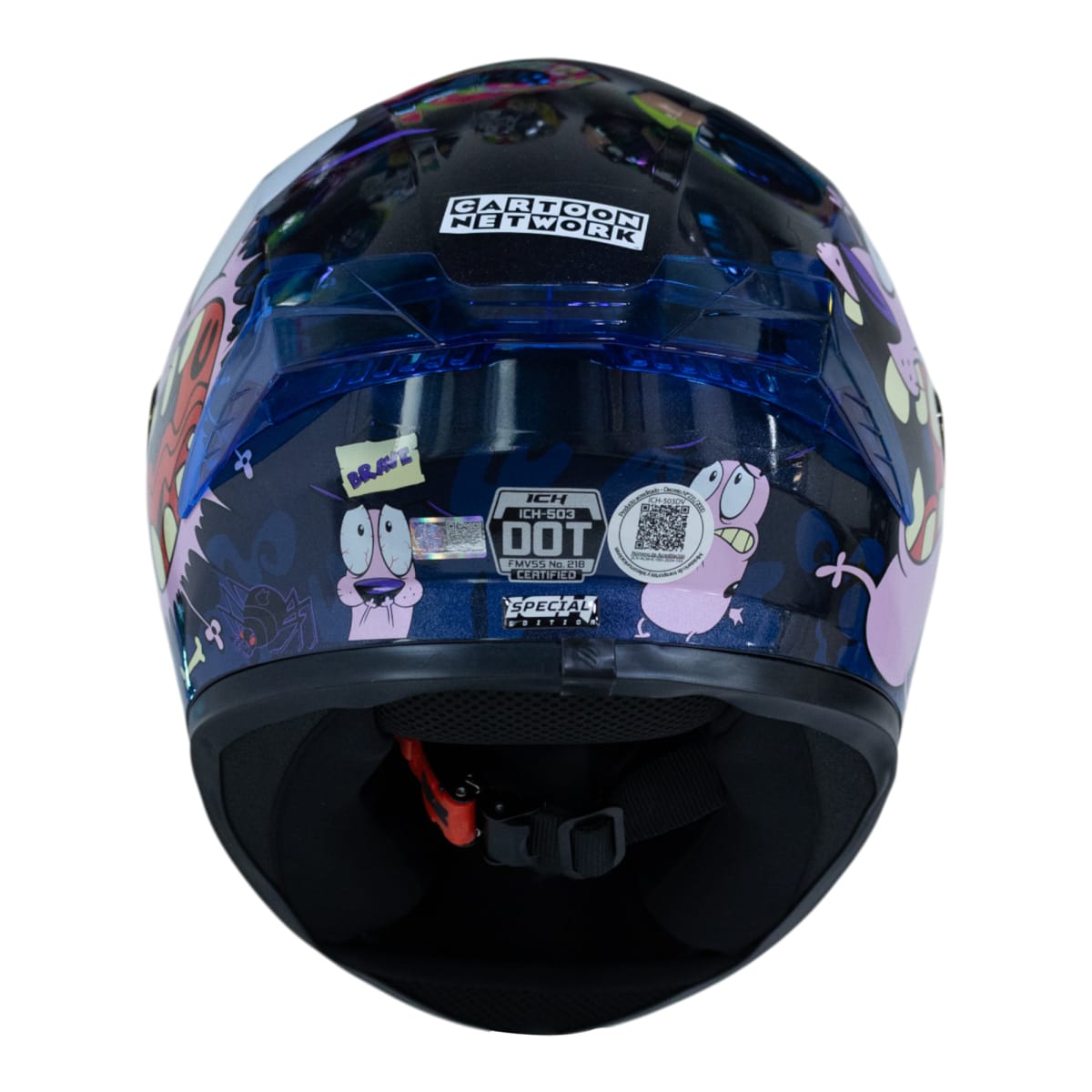 Casco moto ich 503 brave courage edicion especial cartoon network integral certificación dot qr6