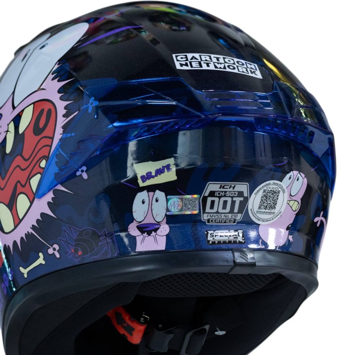 Casco moto ich 503 brave courage edicion especial cartoon network integral certificación dot qr10
