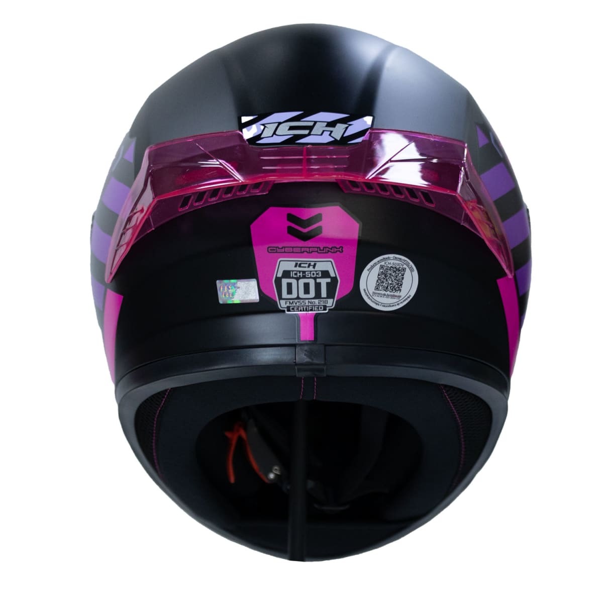 Casco moto ich 503 cyberpunk fc sm integral certificación dot qr4
