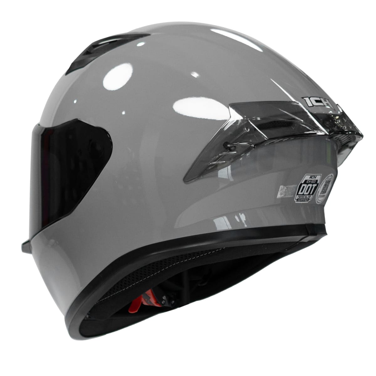 Casco moto ich 503 solid gris nardo sm integral certificación dot qr2